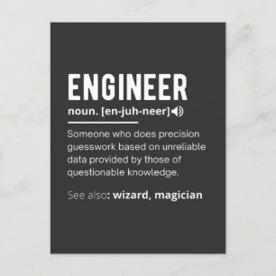 ENGINEER DEFINITION POSTCARD