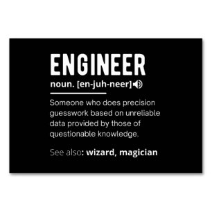 ENGINEER DEFINITION TABLE NUMBER