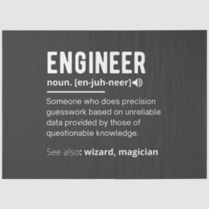 ENGINEER DEFINITION TISSUE PAPER