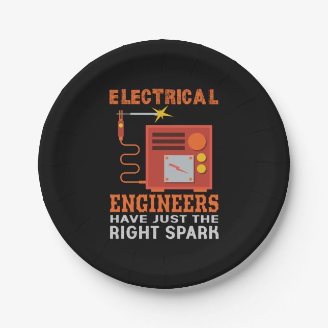 Engineer Electrical Engineers Have Just The Right Paper Plate (Front)
