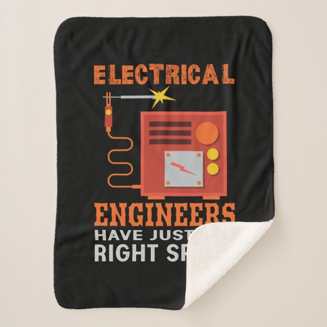 Engineer Electrical Engineers Have Just The Right Sherpa Blanket (Front)