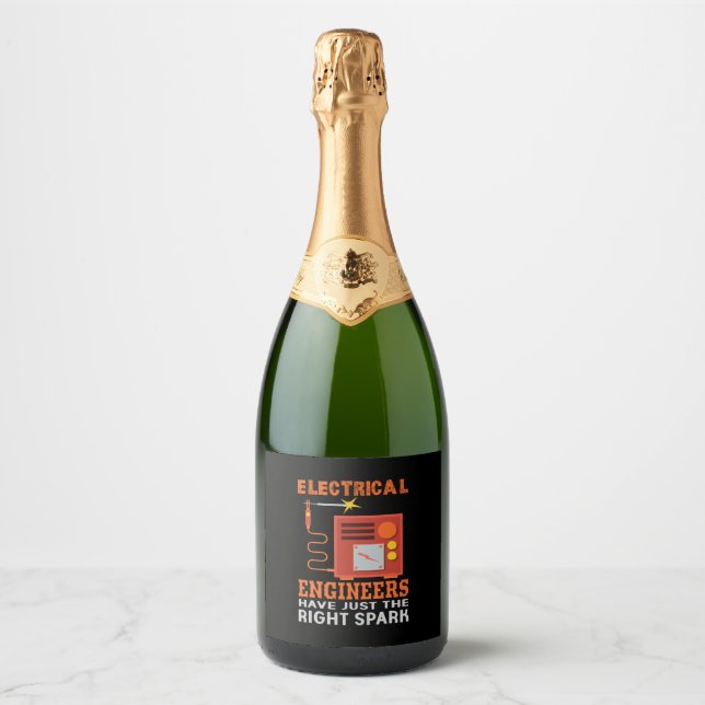 Engineer Electrical Engineers Have Just The Right Sparkling Wine Label (Front)