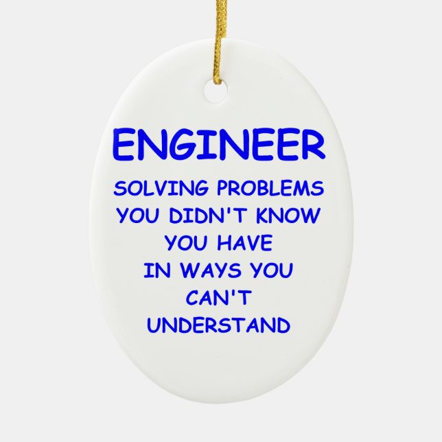 engineer engineering ceramic tree decoration (Front)