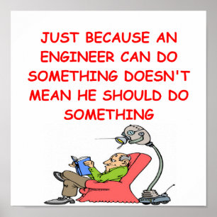 engineer engineering joke poster