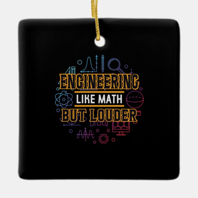 Engineer Engineering Like Math Ceramic Ornament (Front)