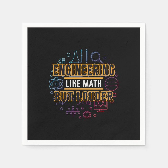 Engineer Engineering Like Math Napkin (Front)