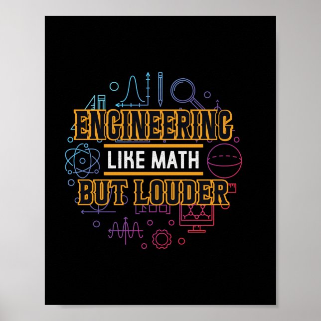 Engineer Engineering Like Math Poster (Front)
