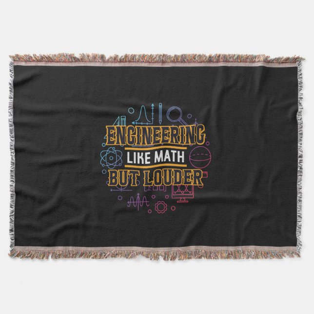 Engineer Engineering Like Math Throw Blanket (Front)