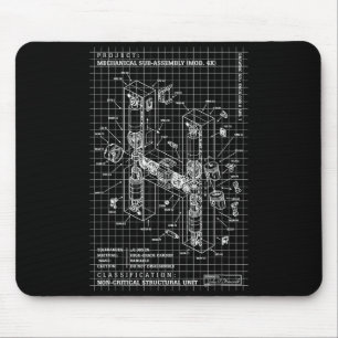 Engineer Engineering Monogram Initial Catal Letter Mouse Mat