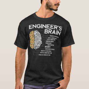 Engineer Engineers Brain Funny Engineering  T-Shirt