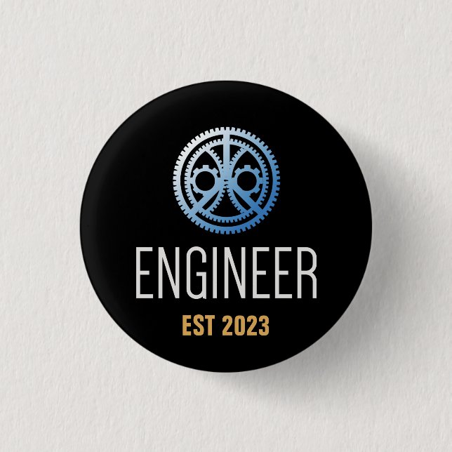 Engineer Established , Engineering Graduate Custom 3 Cm Round Badge (Front)