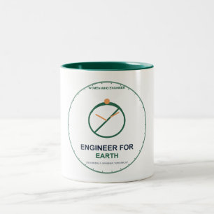 Engineer for Earth Women Environmental Engineer Two-Tone Coffee Mug