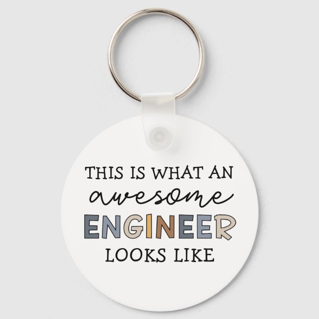 Engineer Funny Awesome Engineer | Engineering Key Ring (Front)