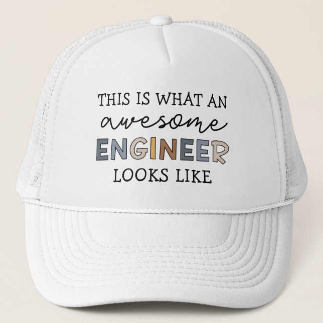 Engineer Funny Awesome Engineer | Engineering Trucker Hat (Front)