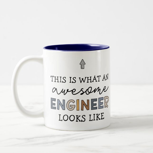 Engineer Funny Awesome Engineer | Engineering Two-Tone Coffee Mug (Left)