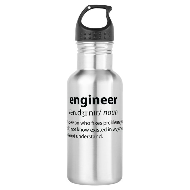 Engineer Funny Dictionary Definition 710 Ml Water Bottle (Front)