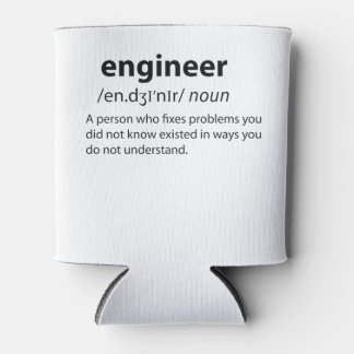 Engineer Funny Dictionary Definition Can Cooler