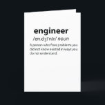 Engineer Funny Dictionary Definition Holiday Card<br><div class="desc">Have some fun with this funny Engineer Funny Dictionary Definition design,  or give it as the perfect gift to your engineer friends and family. 
Customise with your own text or a unique message to add some personal touch.</div>