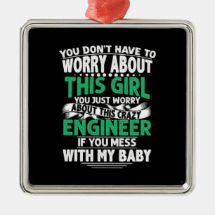Engineer Girl Engineer Metal Tree Decoration