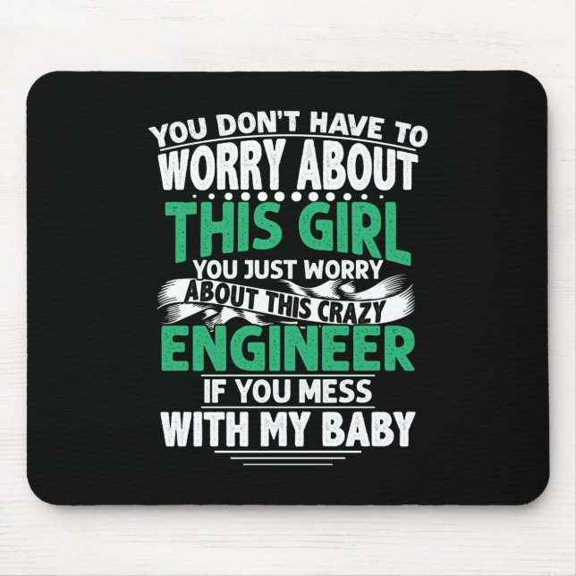 Engineer Girl Engineer Mouse Mat (Front)
