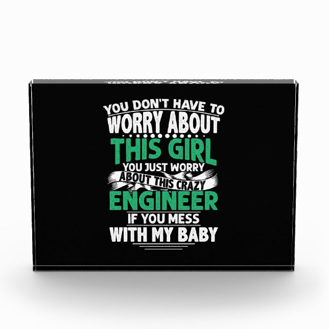 Engineer Girl Engineer Photo Block (Front)
