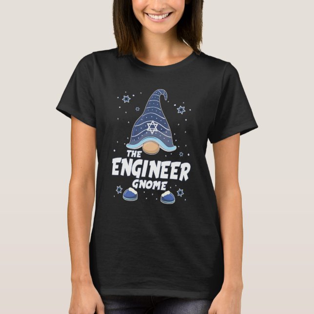 Engineer Gnome  Hanukkah Family Matching for men w T-Shirt (Front)