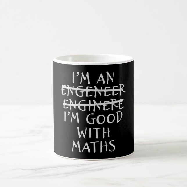 Engineer Good With Math Funny Engineering Quotes Coffee Mug (Center)