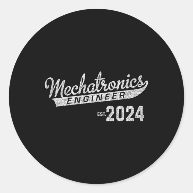 Engineer Graduation 2024  Classic Round Sticker (Front)
