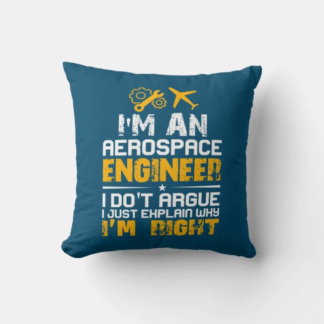 Engineer I Am A Aerospace Engineer Cushion (Front)