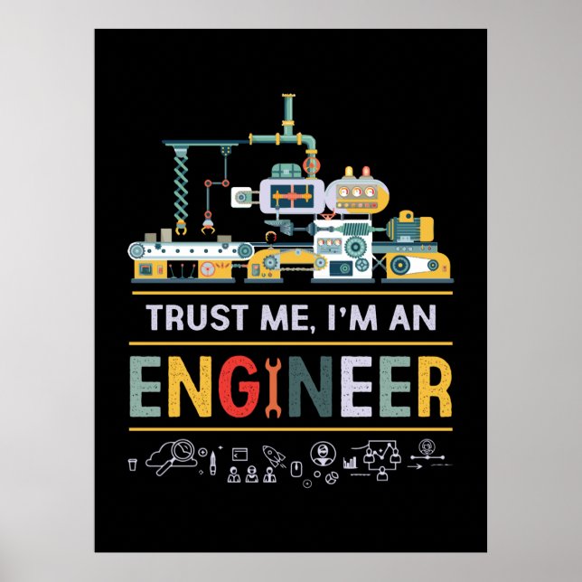 Engineer I Am An Engineer Poster (Front)