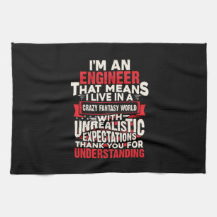 Engineer I Am An Engineer Tea Towel