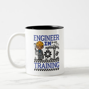Engineer In Training African American Men Boys Two-Tone Coffee Mug