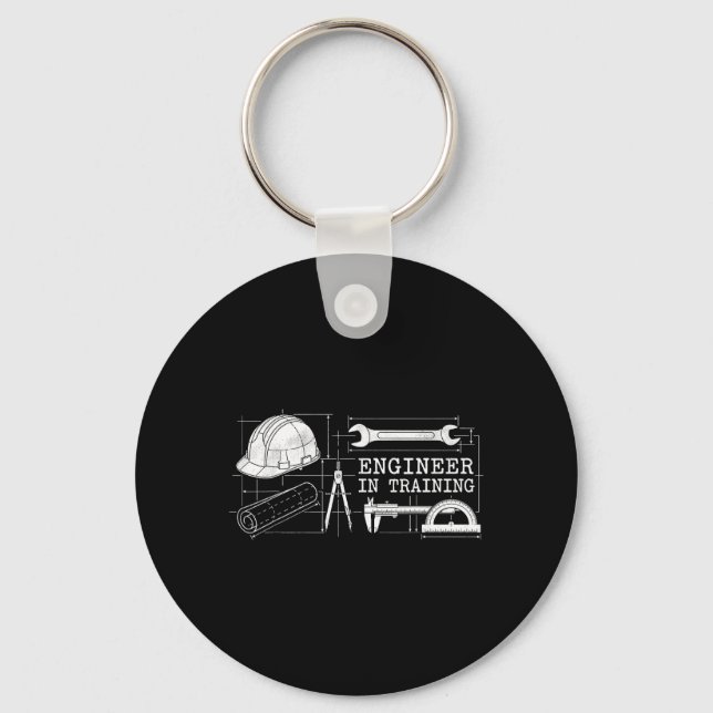 Engineer in Training Future Engineer Engineering Key Ring (Front)
