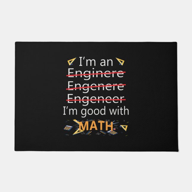 Engineer Is Good With Math Doormat (Front)