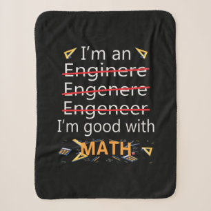 Engineer Is Good With Math Sherpa Blanket