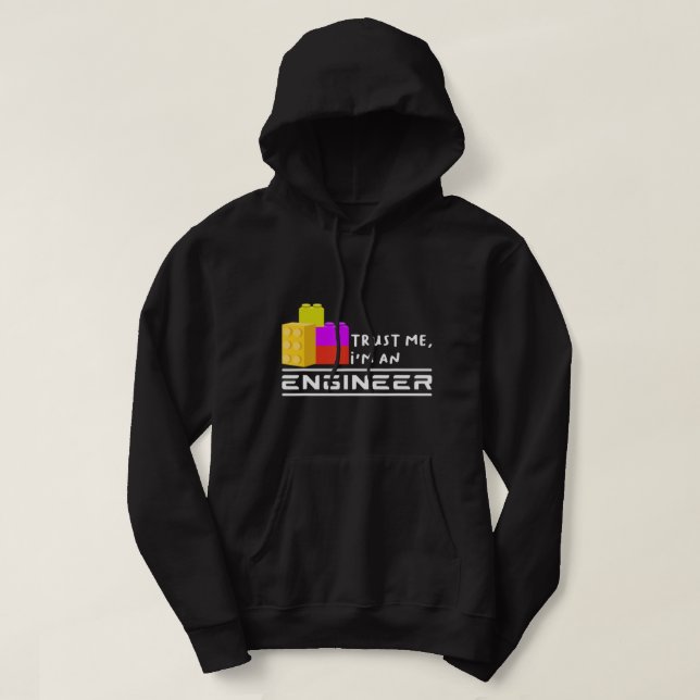 Engineer Kids Children Toy Big Building Blocks Bui Hoodie (Design Front)