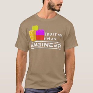 Engineer Kids Children Toy Big Building Blocks Bui T-Shirt