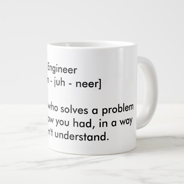 Engineer Large Coffee Mug (Front Right)
