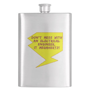 Engineer Lightning Bolt Hip Flask