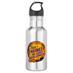 Engineer Loves Halloween Vintage Pumpkin Design_1 532 Ml Water Bottle