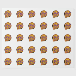 Engineer Loves Halloween Vintage Pumpkin Design_1 Wrapping Paper