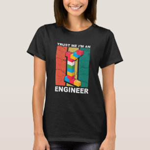 Engineer Master Builder Building Bricks Blocks Con T-Shirt
