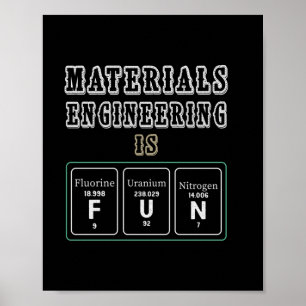 Engineer Materials Engineering Is Fun Poster