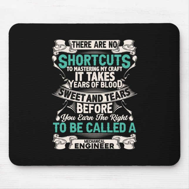 Engineer Mechanical Engineer Mouse Mat (Front)