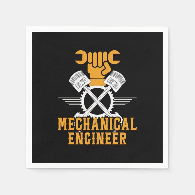 Engineer Mechanical Engineer Napkin (Front)