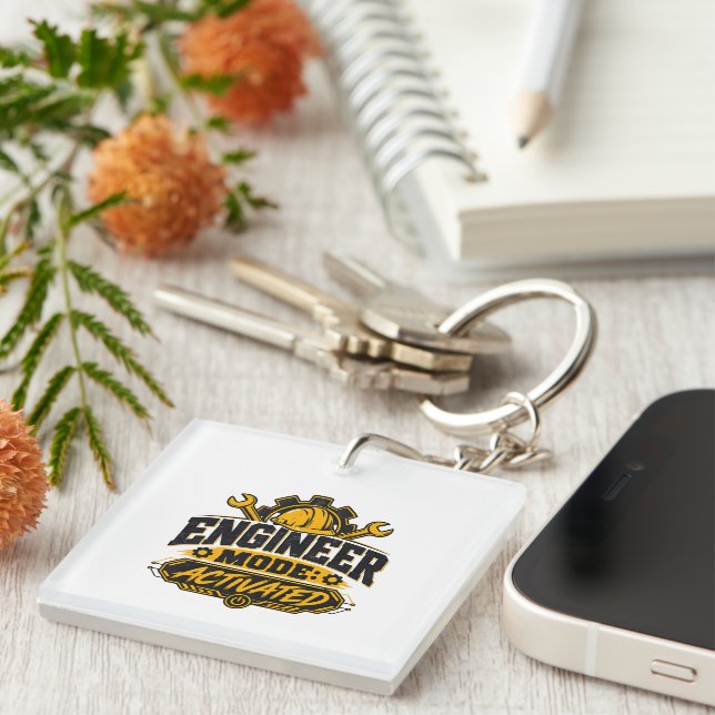 Engineer Mode Activated | Engineering Humour Key Ring (Front Right)