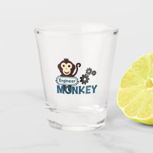 Engineer Monkey Shot Glass