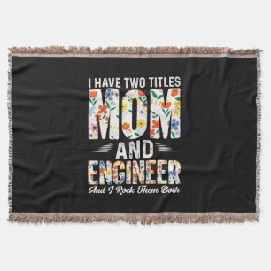 Engineer Mum And Engineer I Rock Them Throw Blanket