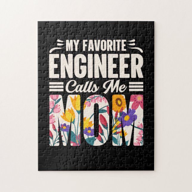 Engineer My Favourite Engineer Calls Me Mum Jigsaw Puzzle (Vertical)