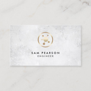 Engineer Network Points Icon Business Card